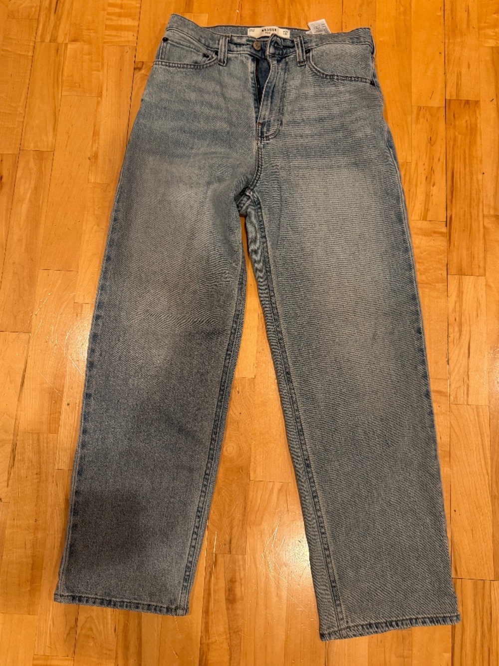 Hollister Baggy Jeans W28 L30 Light Wash Wide Leg Skater Denim